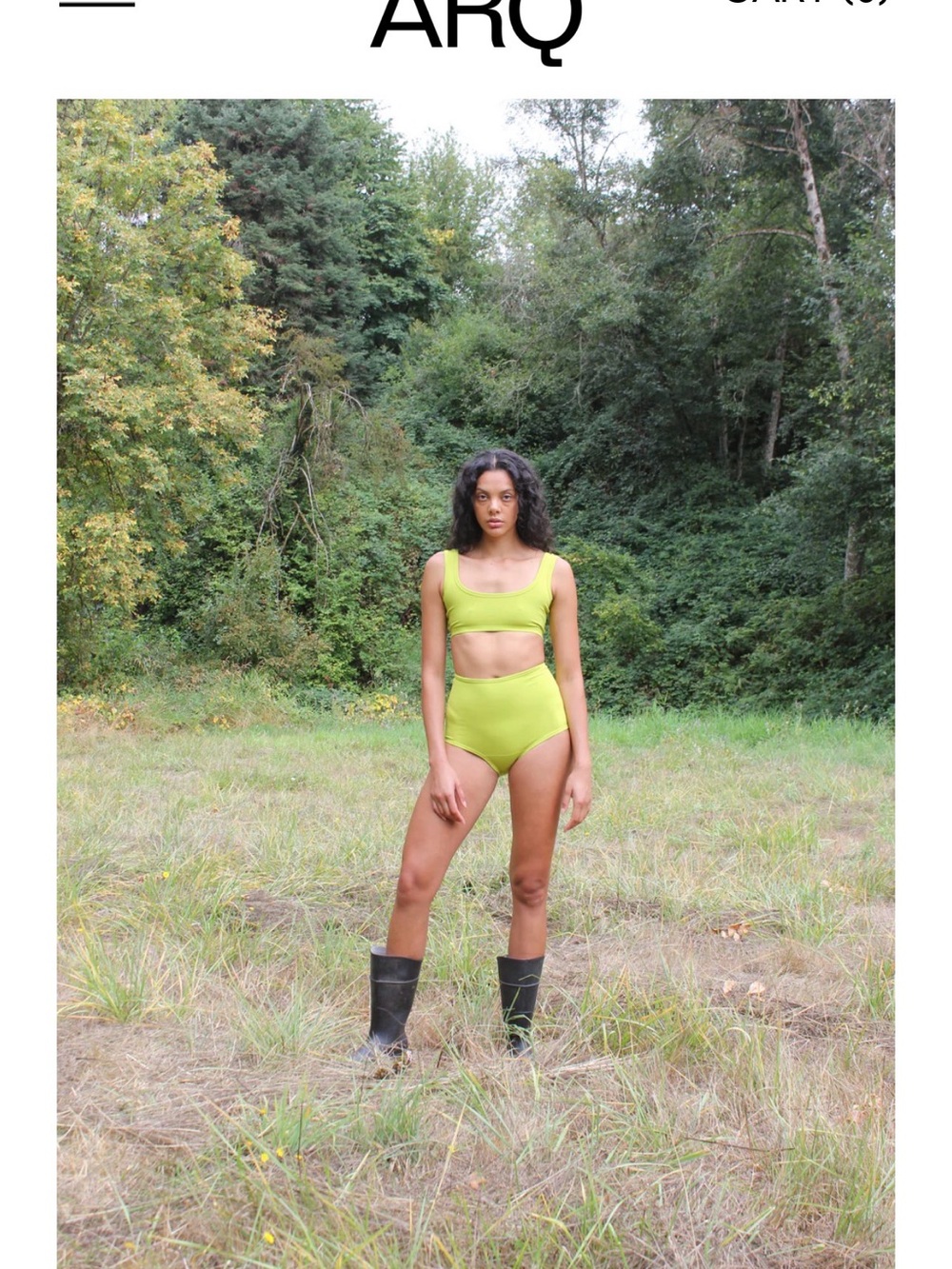 ARQ Wide-Strip Bra in Pistachio